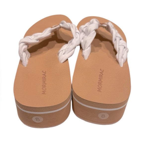 Mormirac Womens Braid Comfortable Arch Support Flip Flops Soft Size 8 New - Picture 3 of 4